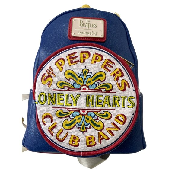 The Beatles Loungefly Sgt. Peppers Lonely Hearts Club Band Mini Backpack NWT - Picture 1 of 16